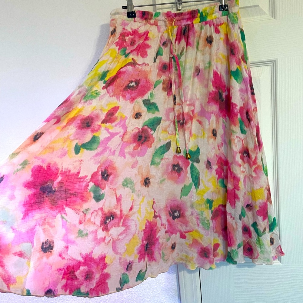 Indigo Rose high waisted Skirt